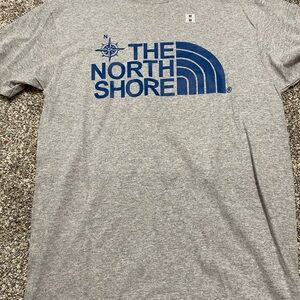 Delta Gray Short Sleeve Tee with Blue Accents